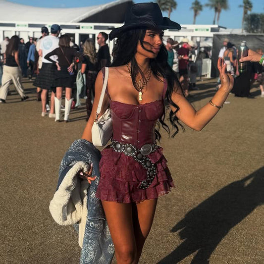 The Crimson Bustier Lace Min