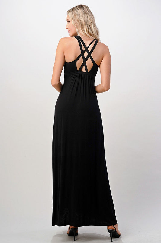 The Obsidian Cross-Back Gown